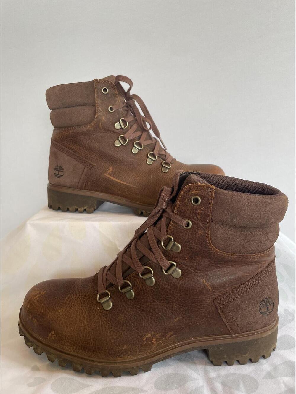 Timberland Women's PRO Hightower Waterproof Work Boot Dark Brown Leather US 7.5